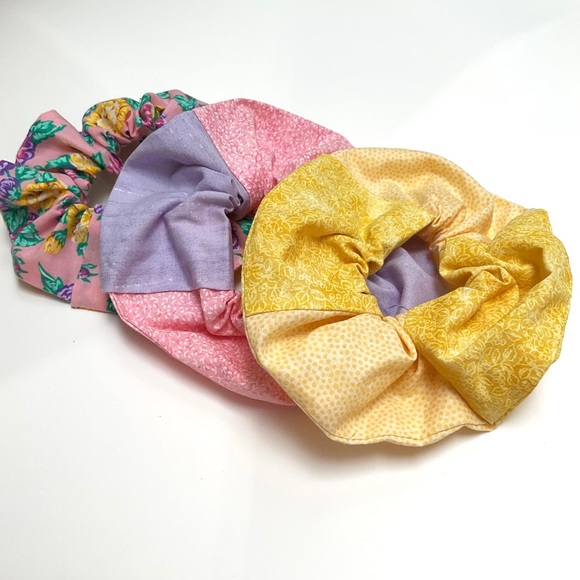 Hand Crafted Accessories - Pastel & Floral Scrunchie Set